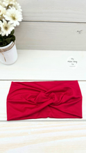 Load image into Gallery viewer, Dark Red Front Knot Headband
