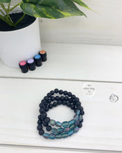 Load image into Gallery viewer, Blue Gray Iridescent Diffuser Bracelet
