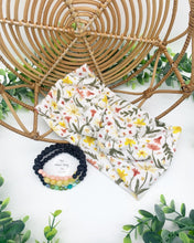 Load image into Gallery viewer, Coral Olive Yellow Botanical Front Knot Headband
