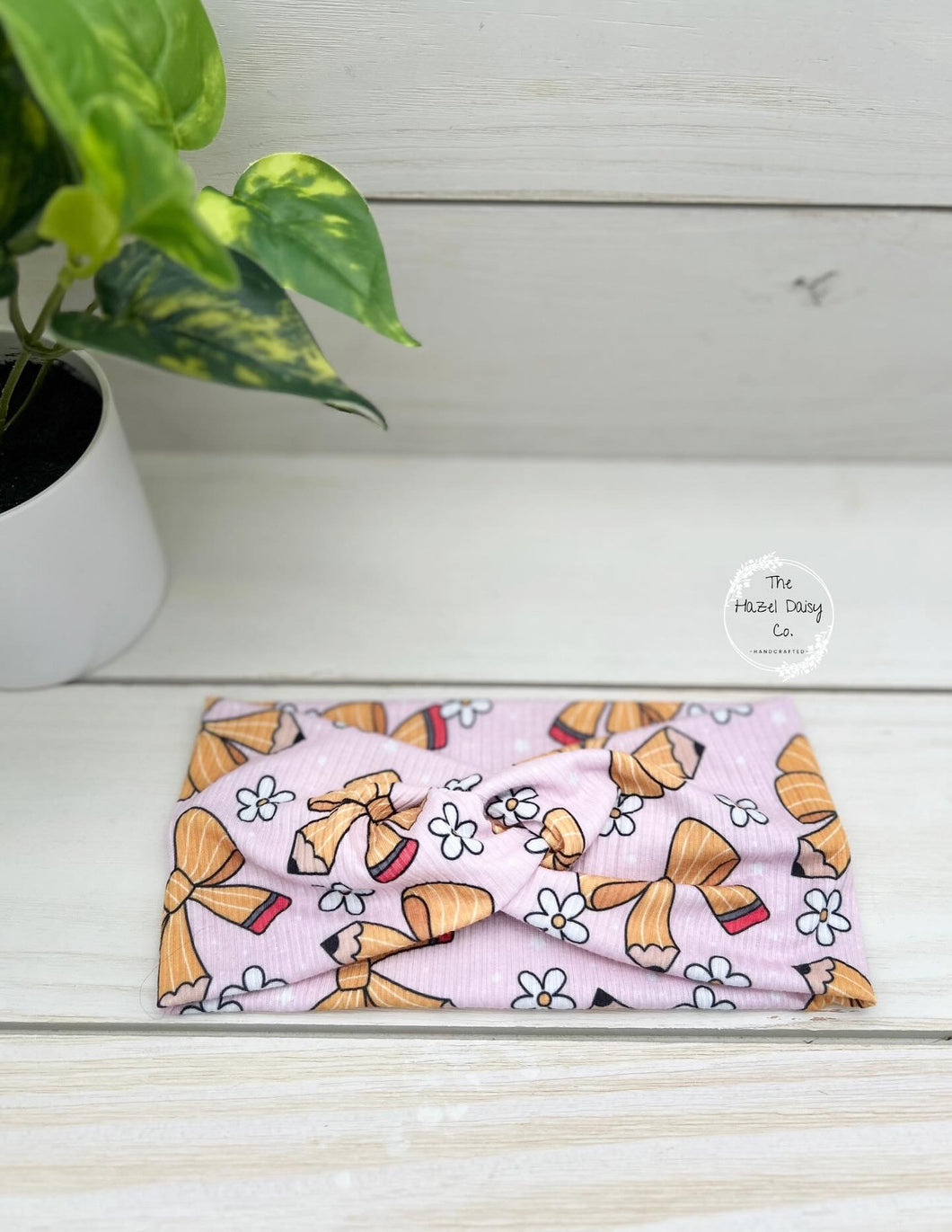 Pencil Bows Front Knot Headband