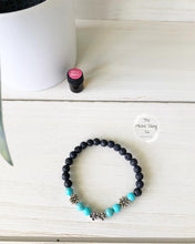 Load image into Gallery viewer, Turquoise Daisies Diffuser Bracelet
