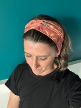 Load image into Gallery viewer, Autumn Leaves Terracotta Front Knot Headband
