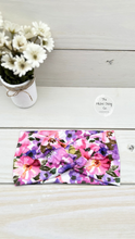 Load image into Gallery viewer, Pink Purple Watercolor Flowers Front Knot Headband
