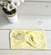 Load image into Gallery viewer, Butter Yellow Front Knot Headband
