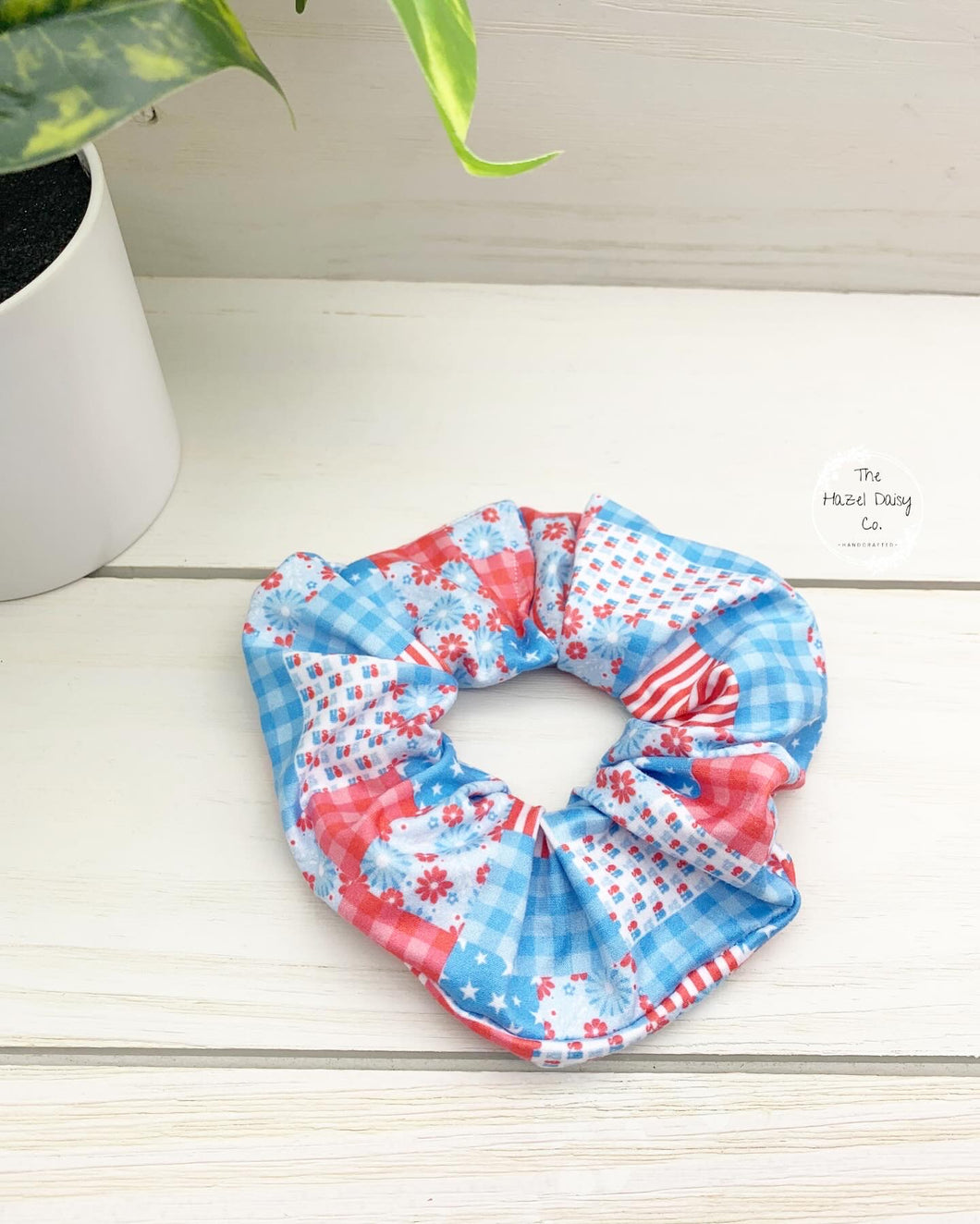 Patriotic Patchwork Scrunchie