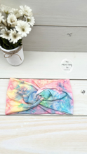 Load image into Gallery viewer, Bright Tie Dye Front Knot Headband
