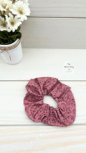 Load image into Gallery viewer, Mauve Purple Small Flowers Scrunchie
