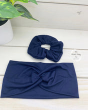Load image into Gallery viewer, Navy Scrunchie
