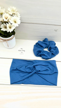 Load image into Gallery viewer, Denim Blue Scrunchie
