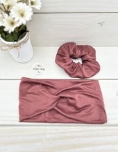 Load image into Gallery viewer, Plumwood Scrunchie
