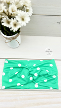 Load image into Gallery viewer, Green Polka Dot Headband
