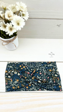 Load image into Gallery viewer, Navy Floral Botanical Front Knot Headband
