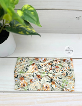 Load image into Gallery viewer, Vintage Sage Autumn Botanical Front Knot Headband
