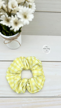 Load image into Gallery viewer, Yellow Gingham Scrunchie
