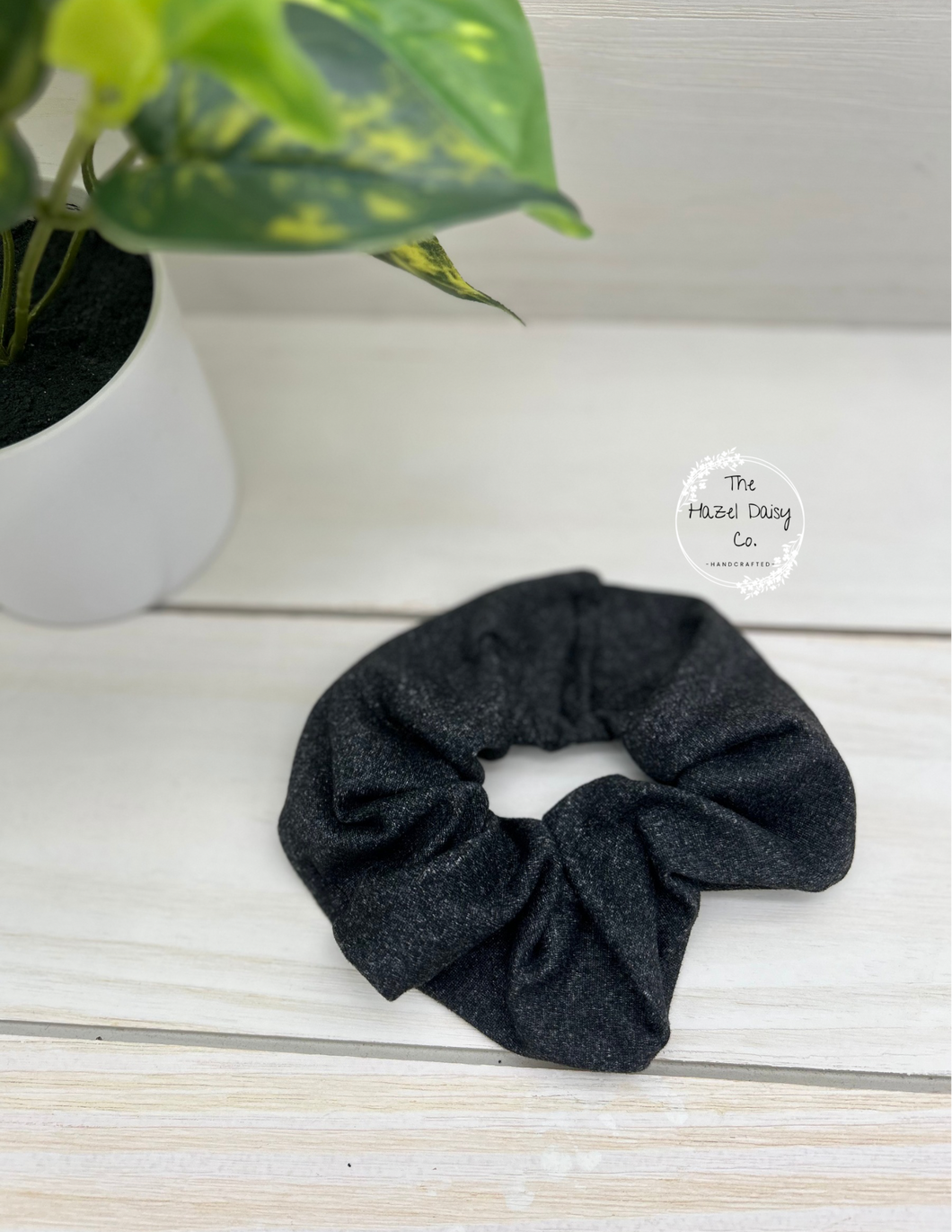 Heathered Charcoal Scrunchie