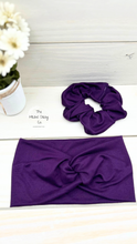 Load image into Gallery viewer, Purple Front Knot Headband
