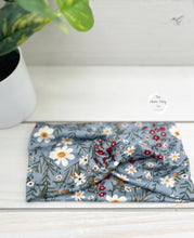Load image into Gallery viewer, Blue Daisy Garden Front Knot Headband
