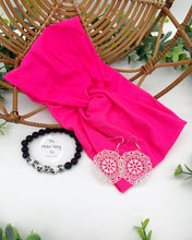Load image into Gallery viewer, Neon Pink Front Knot Headband

