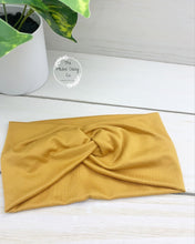Load image into Gallery viewer, Mustard Front Knot Headband
