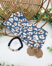 Load image into Gallery viewer, Dusty Blue Spots Front Knot Headband
