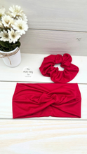 Load image into Gallery viewer, Dark Red Front Knot Headband
