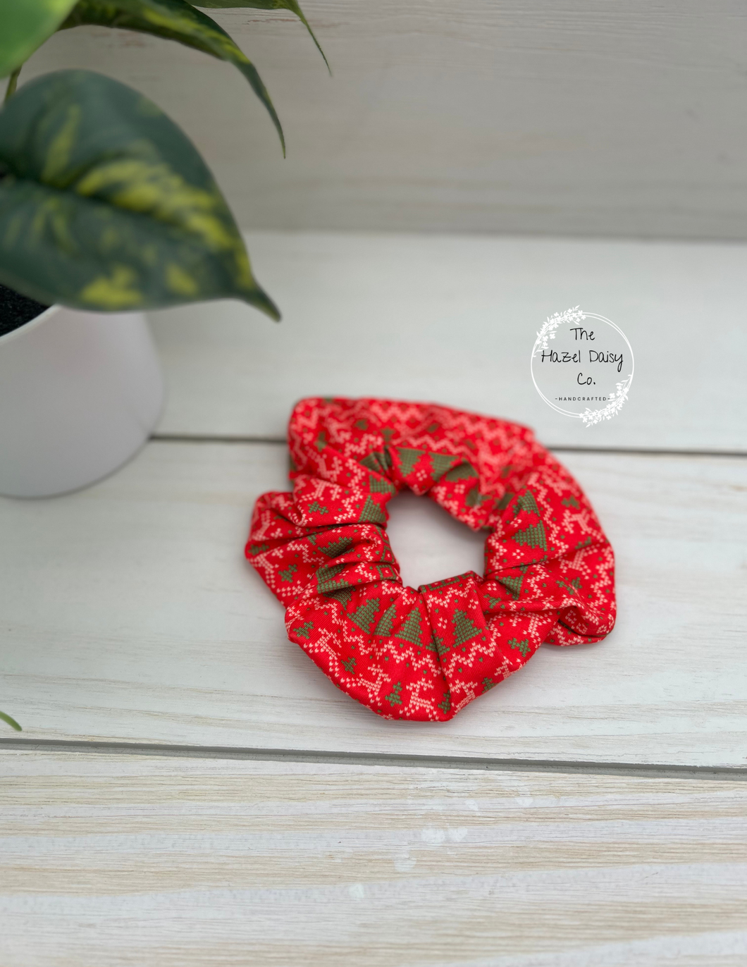 Red Christmas Sweater Scrunchie