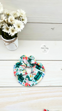 Load image into Gallery viewer, Books and Flowers Scrunchie
