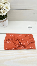 Load image into Gallery viewer, Terracotta Dots Front Knot Headband

