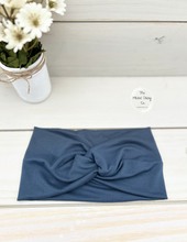 Load image into Gallery viewer, Charcoal Front Knot Headband
