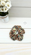 Load image into Gallery viewer, Vintage Butterflies Sunflowers Scrunchie
