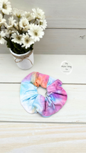 Load image into Gallery viewer, Purple Orange Tie Dye Scrunchie
