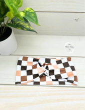 Load image into Gallery viewer, Neutral Checkers Front Knot Headband
