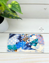 Load image into Gallery viewer, Blue Patchwork Front Knot Headband
