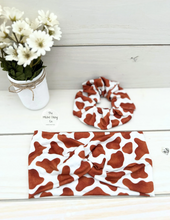 Load image into Gallery viewer, Brown Cow Front Knot Headband
