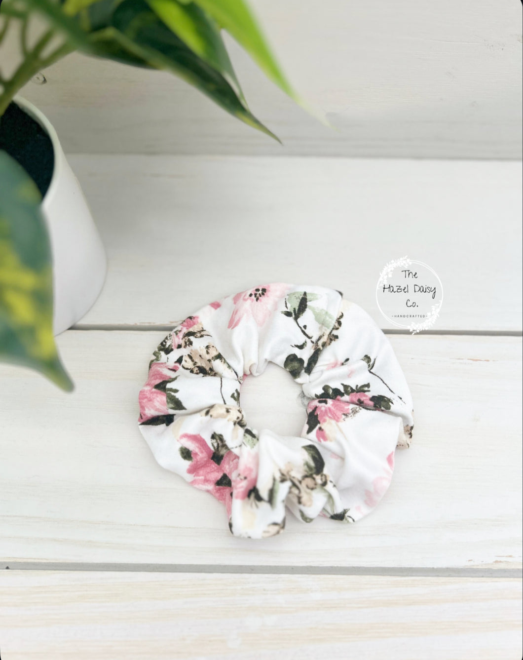 Pink Roses Scrunchie