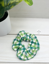Load image into Gallery viewer, Green Plaid Scrunchie
