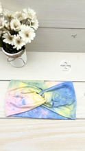 Load image into Gallery viewer, Pastel Tie Dye Front Knot Headband
