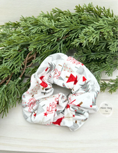 Load image into Gallery viewer, Vintage Christmas Trees Scrunchie
