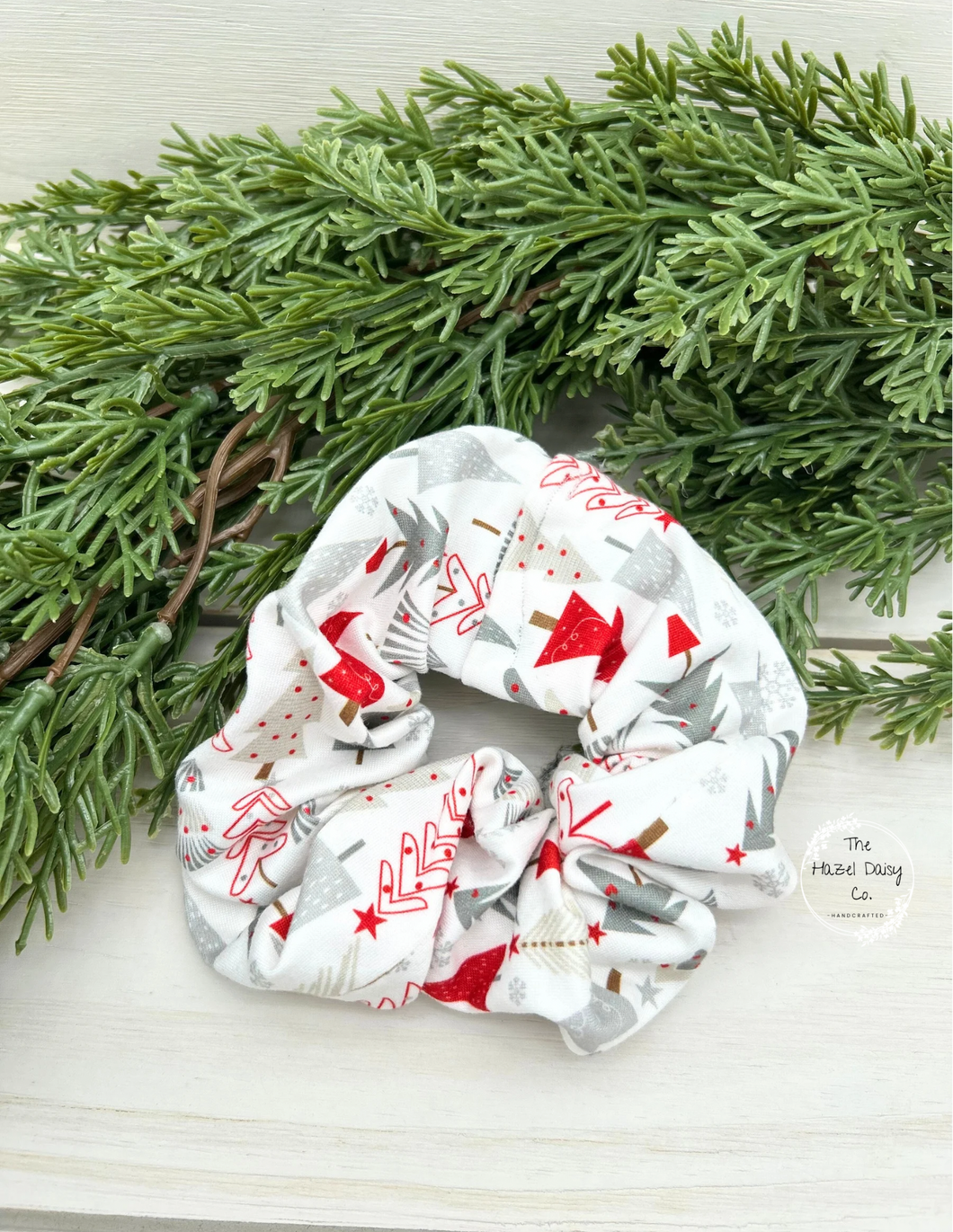 Vintage Christmas Trees Scrunchie
