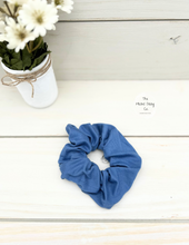 Load image into Gallery viewer, Denim Blue Scrunchie

