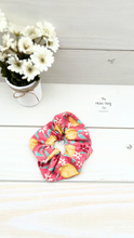 Load image into Gallery viewer, Lemons on Pink Scrunchie
