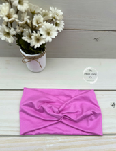 Load image into Gallery viewer, Bubblegum Pink Front Knot Headband
