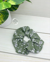 Load image into Gallery viewer, Olive Floral Scrunchie
