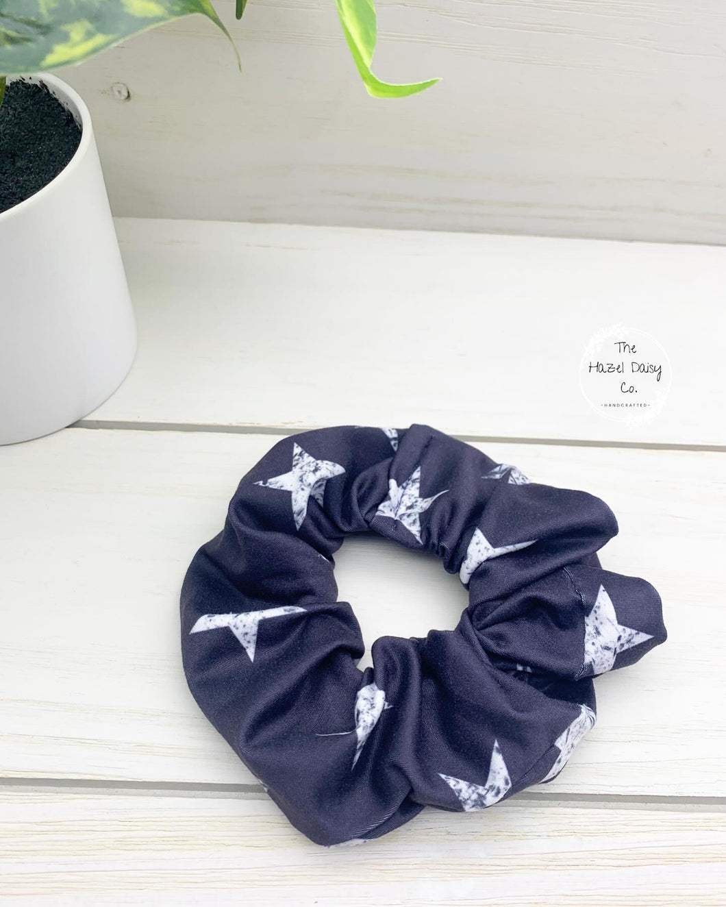 Navy Stars Scrunchie