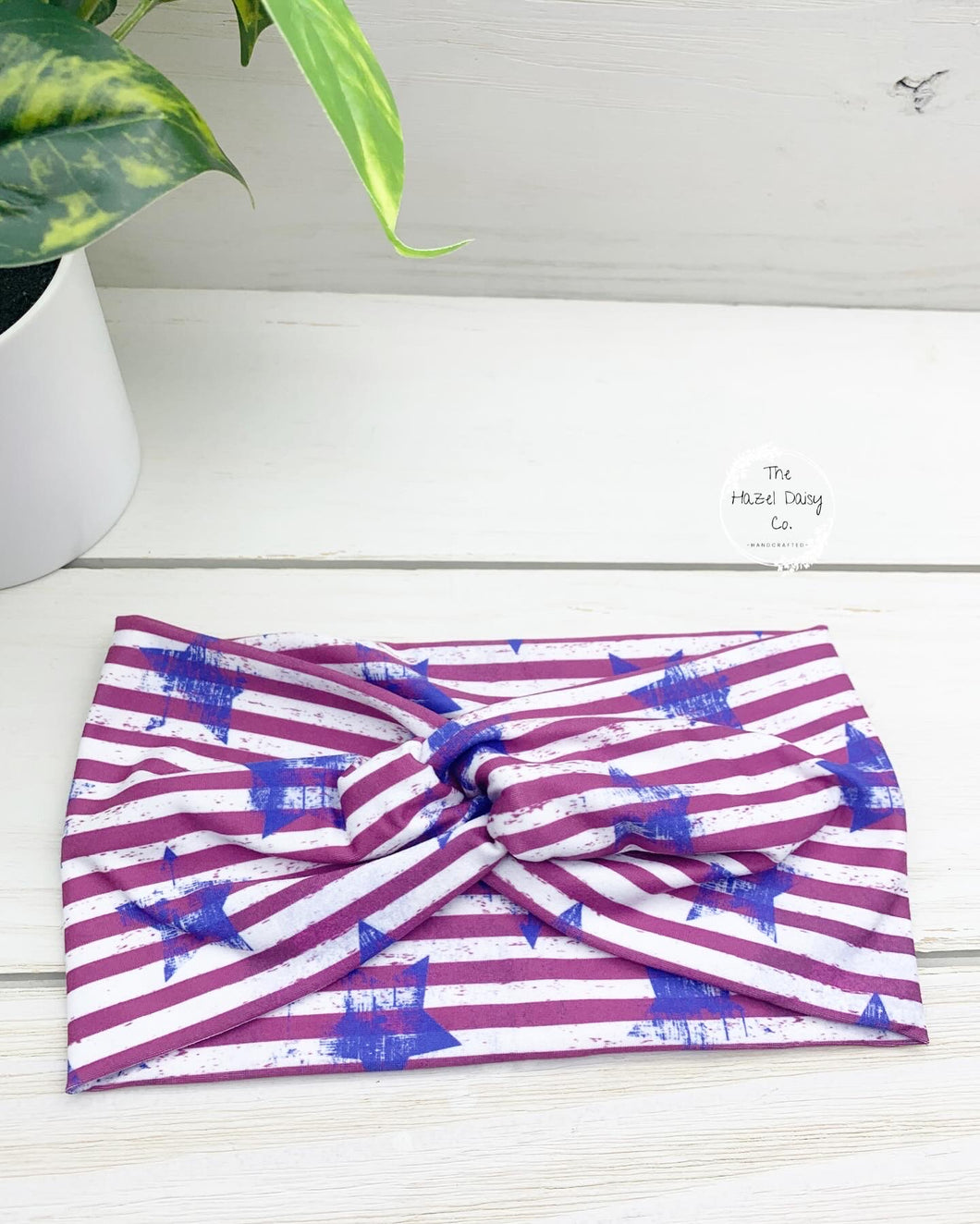 Stripes and Stars Front Knot Headband