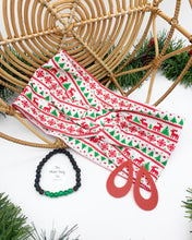 Load image into Gallery viewer, White Christmas Sweater Front Knot Headband
