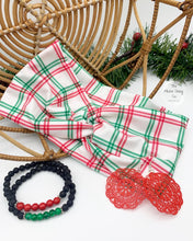 Load image into Gallery viewer, White Christmas Plaid Front Knot Headband

