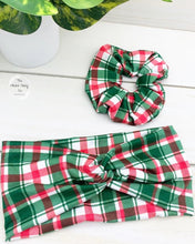 Load image into Gallery viewer, Christmas Plaid Scrunchie
