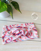 Load image into Gallery viewer, Patriotic Tie Dye Front Knot Headband
