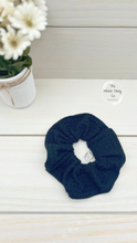 Load image into Gallery viewer, Black Waffle Knit Scrunchie
